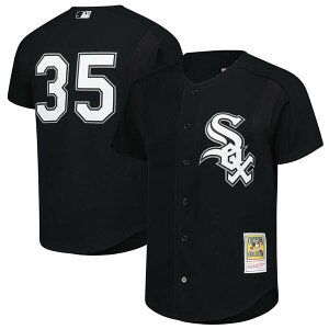 �~�b�`�F��&�l�X �����Y �g�b�v�X �V���c �W���[�W�[ Men'sMitchell & Ness Frank Thomas Black Chicago White Sox Authentic Batting Practice Jersey Black �u���b�N