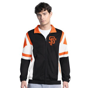�X�^�[�^�[ �����Y �A�E�^�[ �W���P�b�g�E�u���]�� Men'starter Black/Orange San Francisco Giants Contender Tricot Full-Zip Track Jacket Black �u���b�N