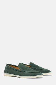 �X�J���b�\ �����Y �V���[�Y �X���b�|���E���[�t�@�[ SCAROSSO Ludovico Woven Loafers Green - Suede �O���[��