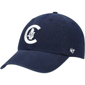 �t�H�[�e�B�[�Z�u�� �����Y �A�N�Z�T���[ �X�q ���S Men's '47 Navy Chicago Cubs C Bear Logo Cooperstown Collection Clean Up Adjustable Hat Navy �l�C�r�[