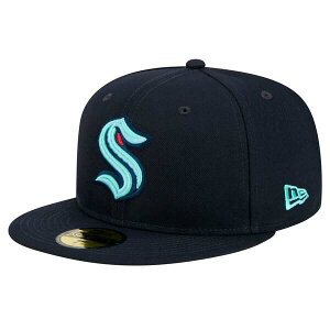 �j���[�G�� �����Y �A�N�Z�T���[ �X�q Men's New Era Deep Sea Blue Seattle Kraken Core 59FIFTY Fitted Hat Navy �l�C�r�[