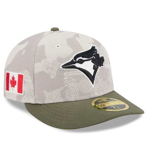 �j���[�G�� �����Y �A�N�Z�T���[ �X�q Men's New Era Light Beige/Olive Toronto Blue Jays 2025 Armed Forces Day Low Profile 59FIFTY Fitted Hat Light Beige �x�[�W��