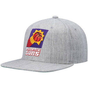 �~�b�`�F��&�l�X �����Y �A�N�Z�T���[ �X�q Men's Mitchell & Ness Heathered Gray Phoenix Suns Hardwood Classics Team 2.0 Snapback Hat Heather Gray �O���[
