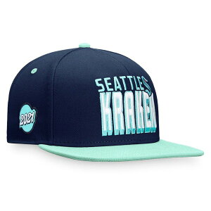 �t�@�i�e�B�N�X �����Y �A�N�Z�T���[ �X�q Men's Fanatics Branded Navy/Blue Seattle Kraken Heritage Retro Two-Tone Snapback Hat Navy �l�C�r�[