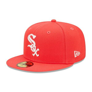 �j���[�G�� �����Y �A�N�Z�T���[ �X�q ���S Men's New Era Red Chicago White Sox Lava Highlighter Logo 59FIFTY Fitted Hat Red ���b�h
