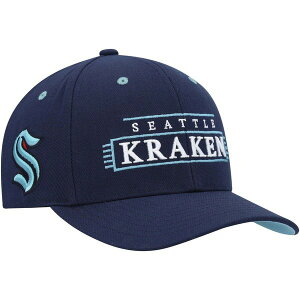 �~�b�`�F��&�l�X �����Y �A�N�Z�T���[ �X�q Men's Mitchell & Ness Deep Sea Blue Seattle Kraken LOFI Pro Snapback Hat Blue �u���[
