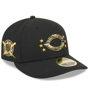 �j���[�G�� �����Y �A�N�Z�T���[ �X�q Men's New Era Black Cincinnati Reds 2024 Armed Forces Day Low Profile 59FIFTY Fitted Hat Black �u���b�N