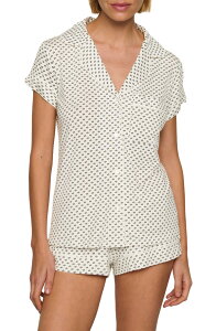 �G�o�[�W�F�C ���f�B�[�X �A���_�[�E�F�A �i�C�g�E�F�A �v�����g Eberjey Gisele Printed Short Pajamas Tide Dot Ivory/ Ivory �A�C�{���[