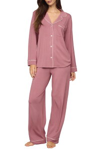 �G�o�[�W�F�C ���f�B�[�X �A���_�[�E�F�A �i�C�g�E�F�A Eberjey Gisele Long Pajamas Berry Blush/ Ivory �A�C�{���[