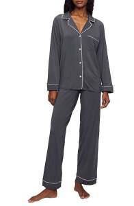 �G�o�[�W�F�C ���f�B�[�X �A���_�[�E�F�A �i�C�g�E�F�A Eberjey Gisele Long Pajamas Graphite/ Sorbet Pink �O���t�@�C�g