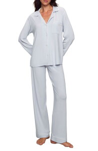 �G�o�[�W�F�C ���f�B�[�X �A���_�[�E�F�A �i�C�g�E�F�A Eberjey Gisele Long Pajamas Ice Blue/ Ivory �A�C�{���[