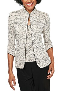 �A���b�N�X�C�u�j���O�X ���f�B�[�X �g�b�v�X �����s�[�X �v�����g Alex Evenings Foiled Printwinset Beige �x�[�W��