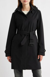 �Z�C�u �U �_�b�N ���f�B�[�X �A�E�^�[ �W���P�b�g�E�u���]�� �R�[�g Save The Duck Jackie Wateresistant Raincoat with Removable Hood Black �u���b�N