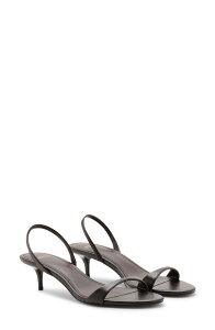 �}���S ���f�B�[�X �V���[�Y �q�[�� �T���_�� MANGO Kitten Heel Slingback Sandal Chocolate �`���R���[�g
