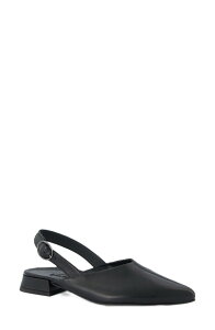 �|�[���E�O���[�� ���f�B�[�X �V���[�Y �p���v�X Paul Green Aladdin Slingback Pointoe Flat Black Soft Nappa �u���b�N
