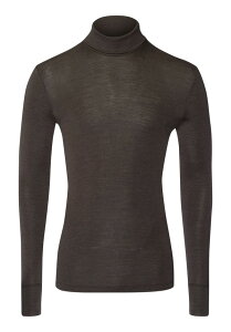 �n���� �����Y �g�b�v�X T�V���c �^�[�g���l�b�N �E�[�� �V���N Hanro Woolen Silk Thermal Turtleneck Earthy Ink