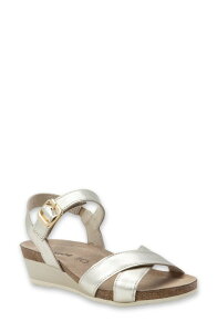 �i�I�g ���f�B�[�X �V���[�Y �q�[�� �T���_�� Naothrone Wedge Sandal Radiant Gold Leather �S�[���h
