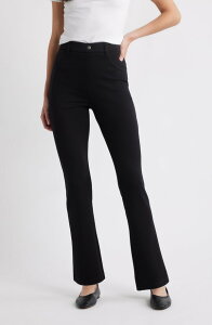 �q���[ ���f�B�[�X �{�g���X �J�W���A���p���c �u�[�c�J�b�g �u�[�c Hue High Rise Bootcut Pants Black �u���b�N