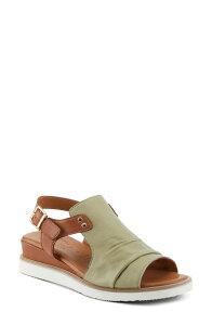 �X�v�����O�X�e�b�v ���f�B�[�X �V���[�Y �q�[�� �T���_�� Spring Step Locals Wedge Sandal Olive Multi �I���[�u