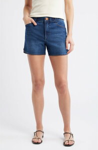�E�B�b�g&�E�B�Y�_�� ���f�B�[�X �{�g���X �f�j���p���c �V���[�g�p���c Wit & Wisdom Skyrise Dolphin Hem Denim Shorts Indigo �C���f�B�S