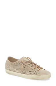 �S�[���f���O�[�X ���f�B�[�X �V���[�Y �X�j�[�J�[ Golden Goose Super-Star Perforated Low Top Sneaker Beige �x�[�W��