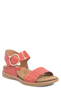 �G�X�G�t�G�t�e�B ���f�B�[�X �V���[�Y �q�[�� �T���_�� �A���N�� Sfft BaliII Ankle Strap Wedge Sandal Red Coral ���b�h