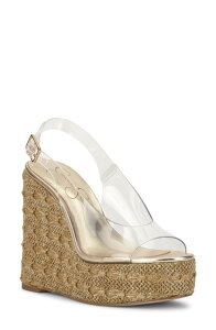 �W�F�V�J�V���v�\�� ���f�B�[�X �V���[�Y �q�[�� �v���b�g�t�H�[�� �T���_�� Jessica Simpson Kaliese Slingback Platform Wedge Sandal Clear