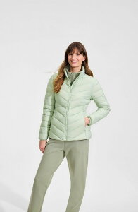 �����Y�G���h ���f�B�[�X �A�E�^�[ �W���P�b�g�E�u���]�� �L���e�B���O �_�E�� Lands' End Wanderweight Ultralight Packable Chevron Quiltedown Jacket Lily Pond