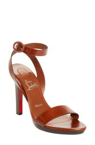 �N���X�`�����E���u�^�� ���f�B�[�X �V���[�Y �T���_�� Christian Louboutin Fanny Sandal Dark Carmine/ Brown �u���E��