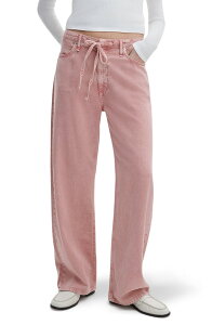 ���O�A���h�{�[�� ���f�B�[�X �{�g���X �f�j���p���c ���C�h���b�O �W�[���Y rag & bone Featherweight Phoebe Drawstring Wide Leg Jeans Raspbery