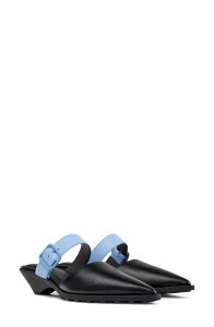 �J���y�[�� ���f�B�[�X �V���[�Y �q�[�� Camper Anita Pointed Toe Mule Black �u���b�N