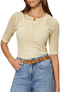 �T���N�`���A���[ ���f�B�[�X �A�E�^�[ �p�[�J�[�E�X�E�F�b�g �Z�[�^�[ ���[�X Sanctuary Going Place Pointelle Sweater Lemon Drop Yellow �C�G���[