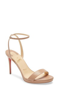 �N���X�`�����E���u�^�� ���f�B�[�X �V���[�Y �T���_�� �A���N�� Christian Louboutin Loubi Queen Ankle Strap Sandal Nude Nappa