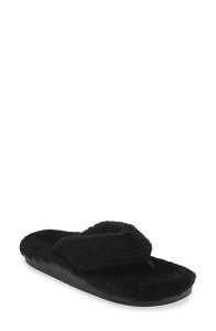 �I���J�C ���f�B�[�X �V���[�Y �T���_�� OluKai Kipea Heu Genuine Shearling Slide Sandal Black / Black �u���b�N