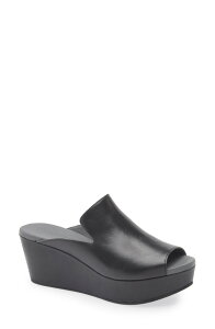 �V���R���u���[ ���f�B�[�X �V���[�Y �q�[�� �v���b�g�t�H�[�� �T���_�� Chocolat Blu Whisper Platform Wedge Sandal Black Leather �u���b�N