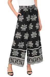 �Z�Z ���f�B�[�X �{�g���X ���M���X ���C�h���b�O �p���c �A���N�� CeCe Ankle Wide Leg Pull-On Pants Rich Black �u���b�N