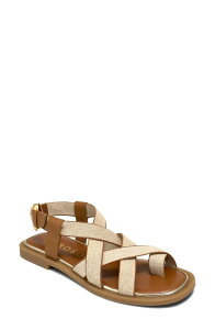 �G�A���\�[���Y ���f�B�[�X �V���[�Y �T���_�� Aerosoles Cargo Toe Loop Sandalinen/ Tan Elastic Linen �^��