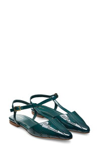 �}�O�i�[�j ���f�B�[�X �V���[�Y �p���v�X �A���N�� Magnanni Sionankle Strapointed Toe Flateal Green �e�B�[��