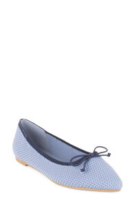 �^�n�� ���f�B�[�X �V���[�Y �p���v�X Tahari Bogota Pointed Toe Flat Blue/ Navy �l�C�r�[