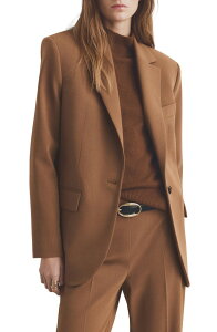 �}���S ���f�B�[�X �A�E�^�[ �W���P�b�g�E�u���]�� �u���U�[ MANGO Milano Blazer Caramel