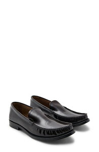 �}���S ���f�B�[�X �V���[�Y �X���b�|���E���[�t�@�[ MANGO Gathered Moc Toe Loafer Chocolate �`���R���[�g