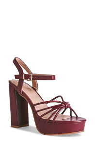 �^�b�`�A�b�v ���f�B�[�X �V���[�Y �q�[�� �v���b�g�t�H�[�� �T���_�� Touch Ups Tiara Platform Sandal Dark Red ���b�h