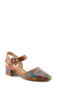�X�v�����O�X�e�b�v ���f�B�[�X �V���[�Y �q�[�� �A���N�� L'Artiste by Spring Step Funferbiz Ankle Strapump Camel Multi �L������