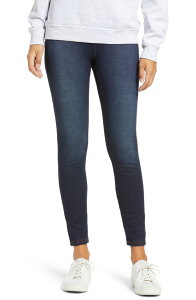�q���[ ���f�B�[�X �{�g���X �f�j���p���c �n�C�E�G�X�g ���M���X Hue High Waist Winter Denim Leggings Midnight Rinse �f�j��