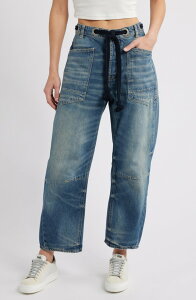 �t���[�s�[�v�� ���f�B�[�X �{�g���X �f�j���p���c �W�[���Y Free People We the Free Moxie Mid Rise Barrel Jeans Timeless Blue �u���[