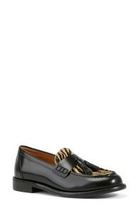 ���@�K�{���h ���f�B�[�X �V���[�Y �X���b�|���E���[�t�@�[ Vagabond Shoemakers Linn Genuine Calf Hair Tasseloafer Beige/ Black �u���b�N