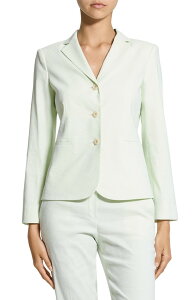 �Z�I���[ ���f�B�[�X �A�E�^�[ �W���P�b�g�E�u���]�� ���l�� Theory Shrunken Linen Blend Jacket Light Sea Glass