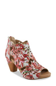 �X�v�����O�X�e�b�v ���f�B�[�X �V���[�Y �q�[�� �T���_�� L'Artiste by Spring Step Icon Fleur Sandal Red Multi ���b�h