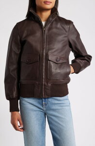 �V���b�g �j���[���[�N ���f�B�[�X �A�E�^�[ �W���P�b�g�E�u���]�� ���U�[ Schott NYC Leather Flight Jacket Brown �u���E��