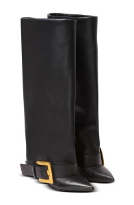 �o���}�� ���f�B�[�X �V���[�Y �u�[�c�E���C���u�[�c ���U�[ Balmain Anthem Calfskin Leather Boots Black �u���b�N
